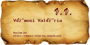 Vámosi Valéria névjegykártya